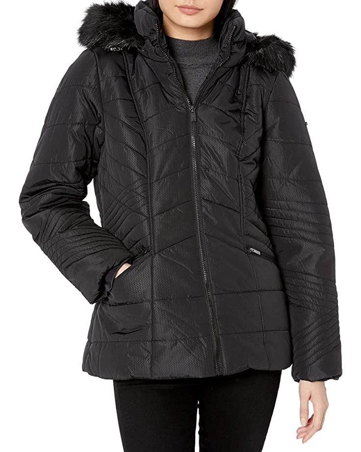 SKECHERS Coats & Outerwear Men's Warm Winter Jacket with Faux Trimmed Hood 3 SKECHERS Coats & Outerwear Men's Warm Winter Jacket with Faux Trimmed Hood